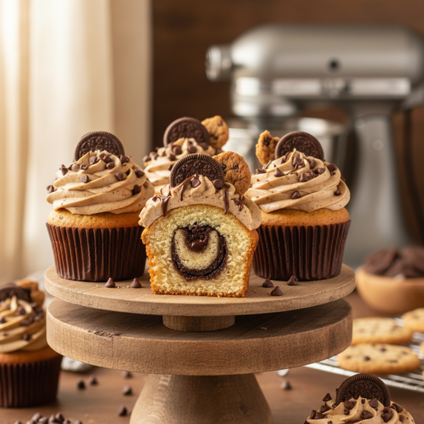 Chocolate Chip Cookie Surprise Cupcakes recipe