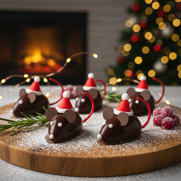 Chocolate Christmas Mice Treats recipe