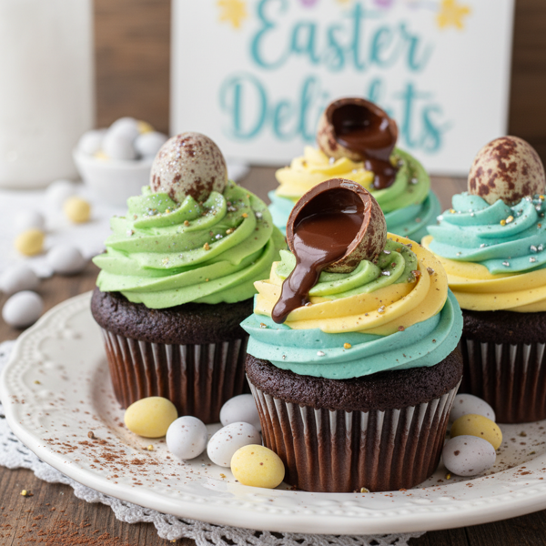 Chocolate Egg-Filled Easter Cupcakes recipe
