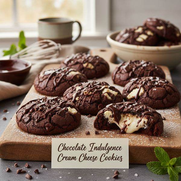 Chocolate Indulgence Cream Cheese Cookies recipe