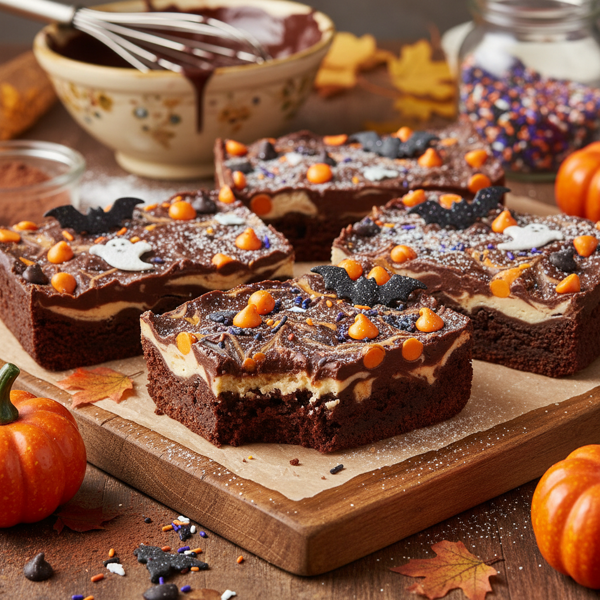 Chocolate Marble Halloween Bars recipe