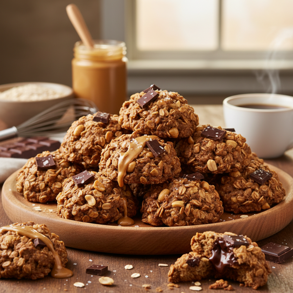 Chocolate Peanut Oatmeal Delights recipe