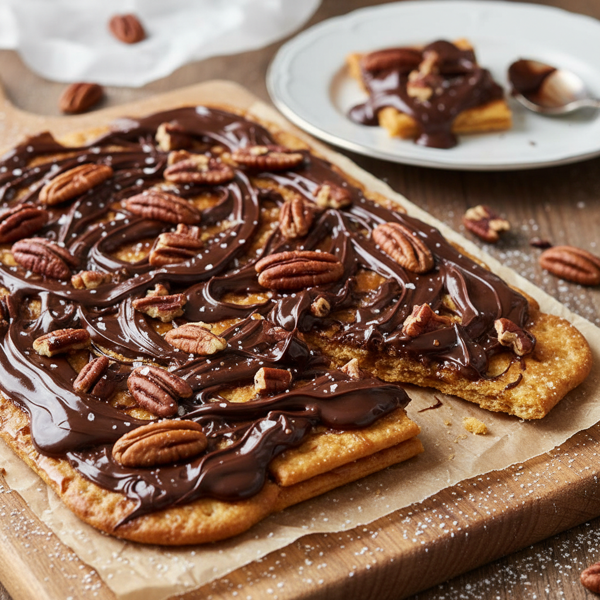 Chocolate Pecan Cracker Toffee Delight recipe
