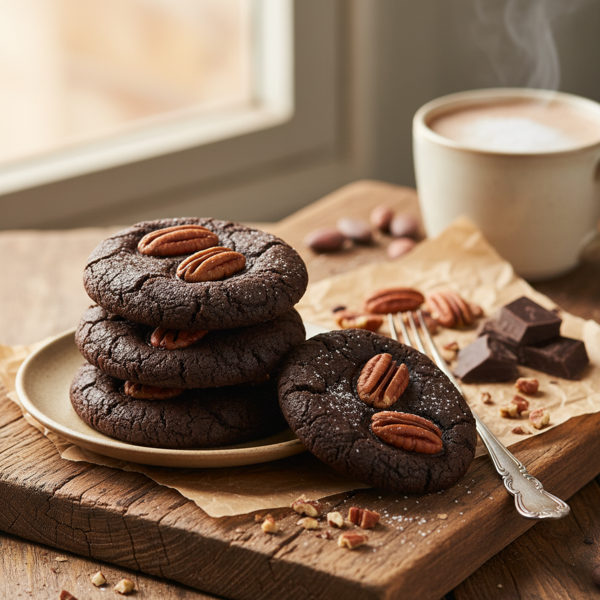 Chocolate Pecan Fudge Cookies recipe