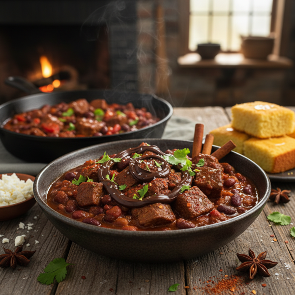 Chocolate Spiced Icelandic Lamb Chili recipe