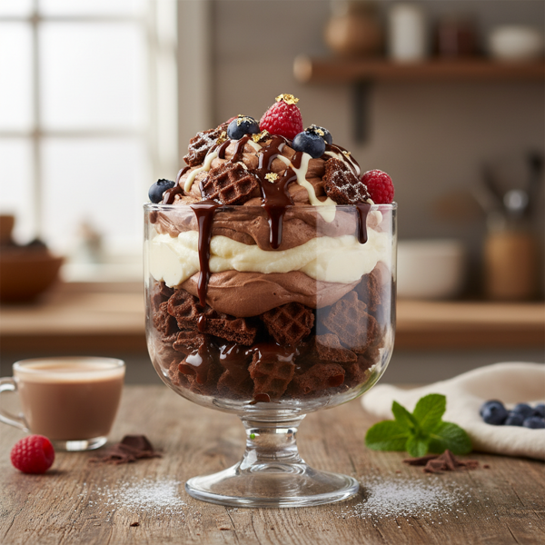 Chocolate Waffle Delight Pudding recipe