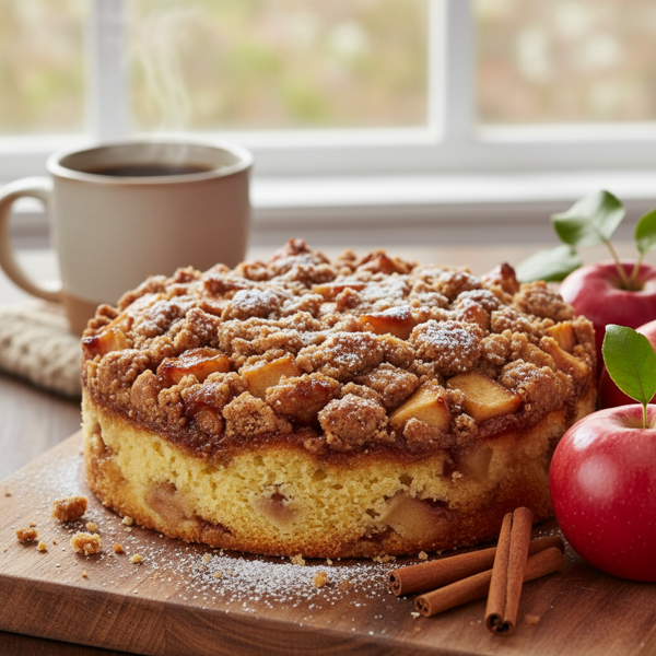 Chunky Apple Cinnamon Coffee Cake recipe