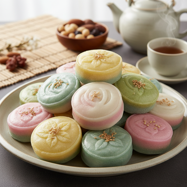 Chuseok Rainbow Rice Cakes recipe