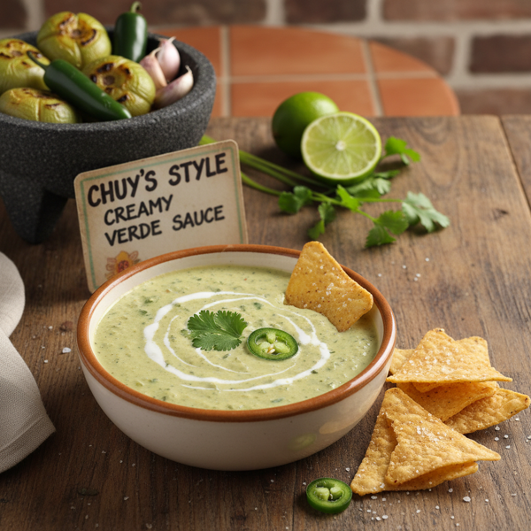 Chuy's Inspired Creamy Tomatillo Verde Sauce recipe