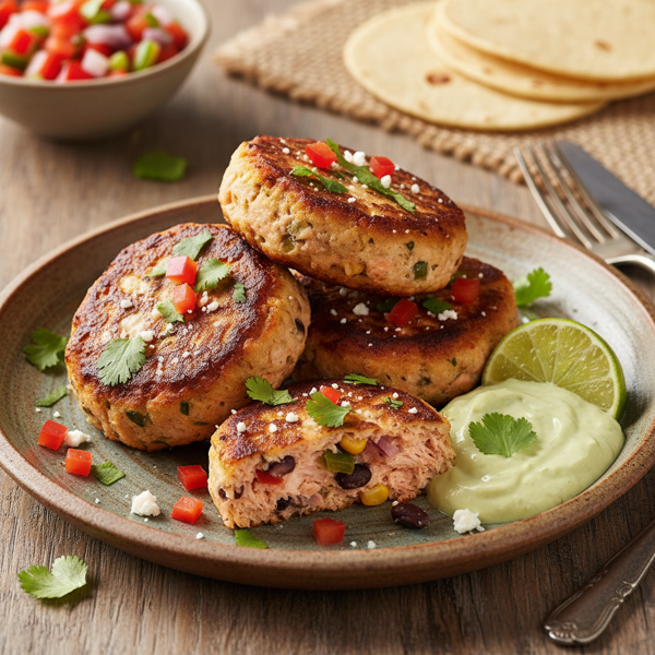 Cilantro-Infused Southwestern Salmon Cakes recipe