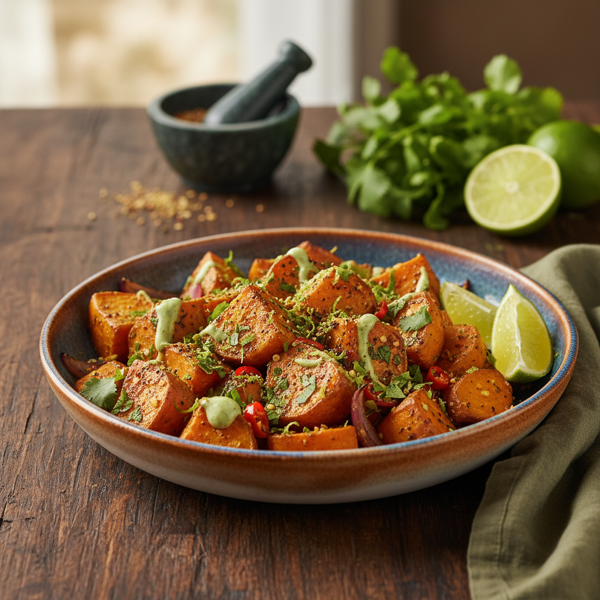 Cilantro-Lime Spiced Sweet Potato Medley recipe