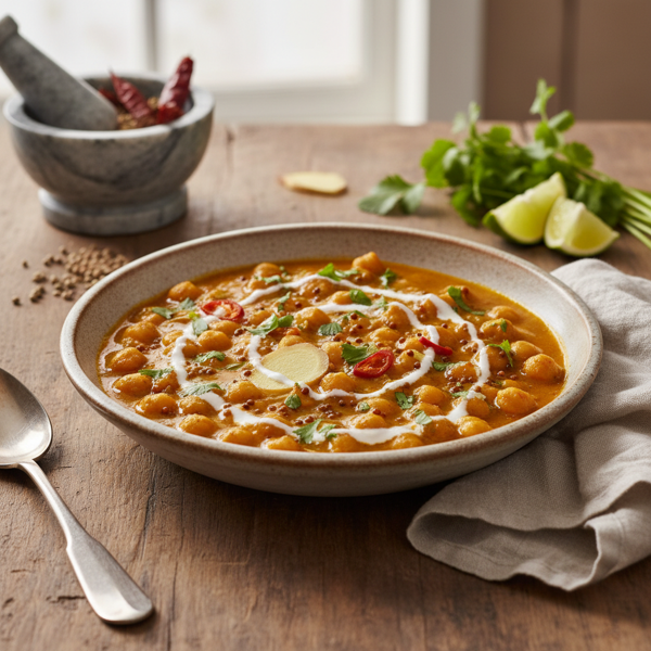 Cilantro-Spiced Curried Chickpeas recipe
