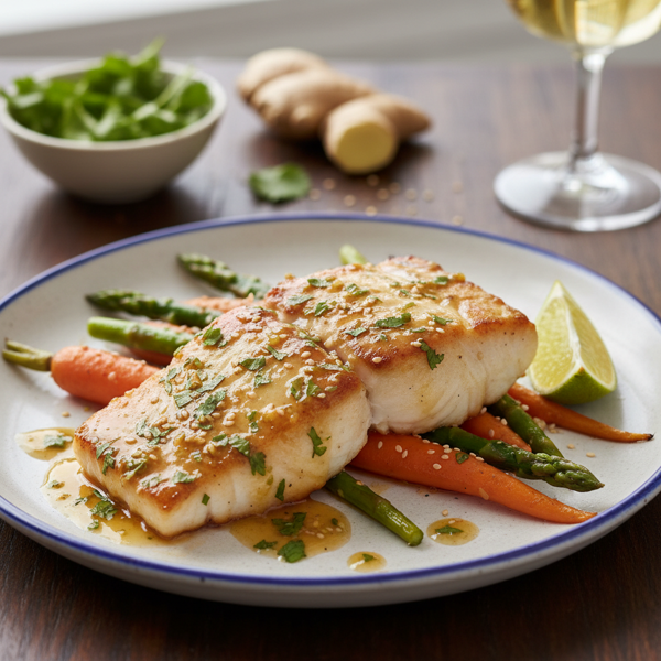 Cilantro Ginger Glazed Halibut recipe
