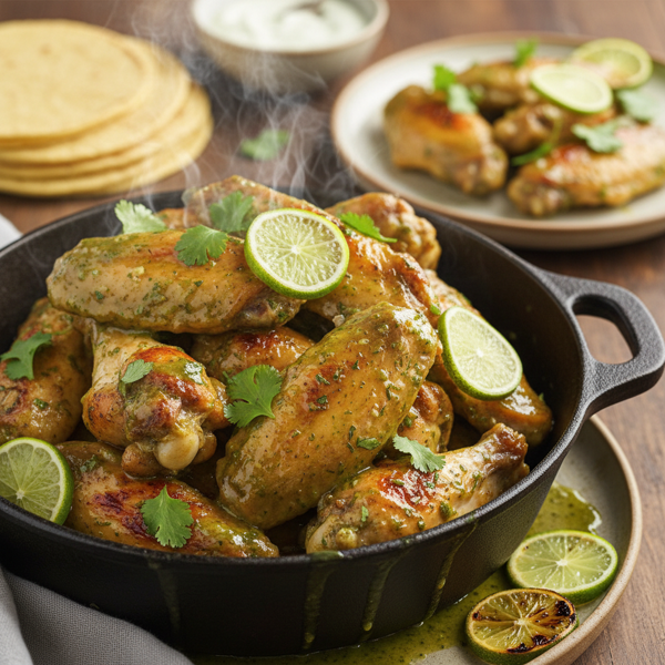 Cilantro Lime Infused Slow Cooker Chicken Wings recipe