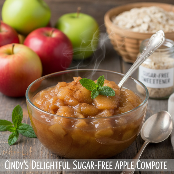 Cindy's Delightful Sugar-Free Apple Compote recipe