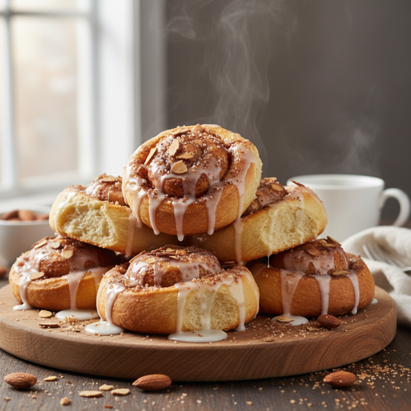 Cinnamon-Almond Pull-Apart Breakfast Rolls recipe