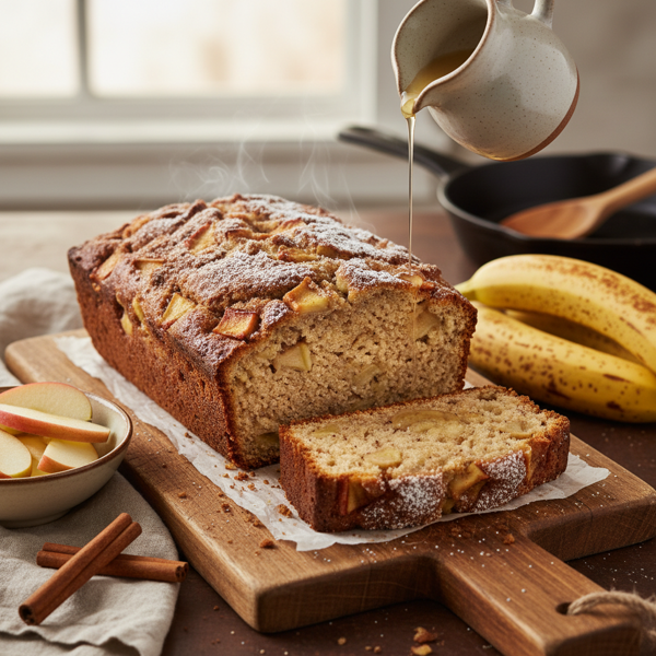 Cinnamon-Apple Banana Bread recipe