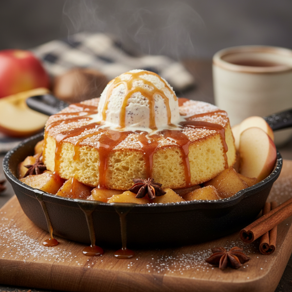 Cinnamon-Caramel Apple Sponge Pudding recipe