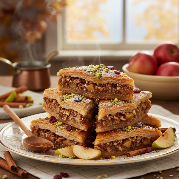Cinnamon-Infused Apple Walnut Baklava recipe