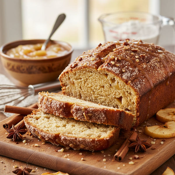 Cinnamon-Infused Applesauce Bread recipe