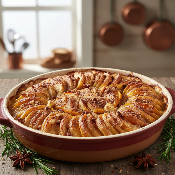Cinnamon-Infused Scalloped Sweet Potatoes with Apples recipe