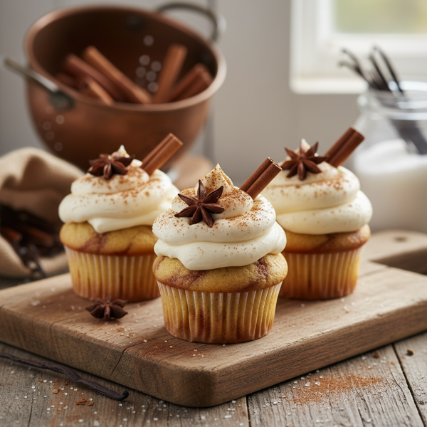 Cinnamon-Infused Vanilla Delight Cupcakes recipe
