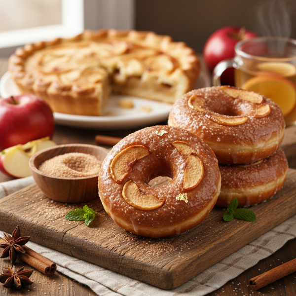 Cinnamon-Spiced Apple Doughnuts recipe