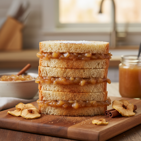 Cinnamon-Spiced Applesauce Sandwiches recipe