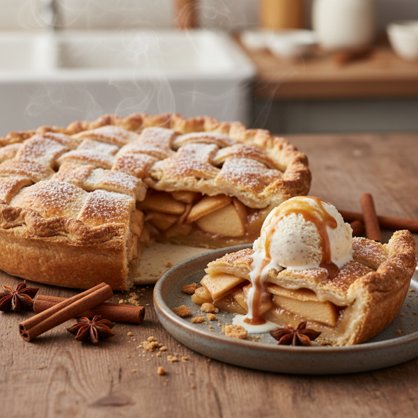 Cinnamon-Spiced Baked Apple Pie recipe