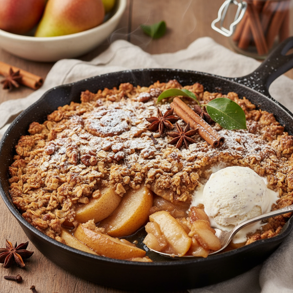 Cinnamon-Spiced Pear Delight Crisp recipe