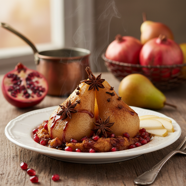 Cinnamon-Spiced Pomegranate Pear Delight recipe