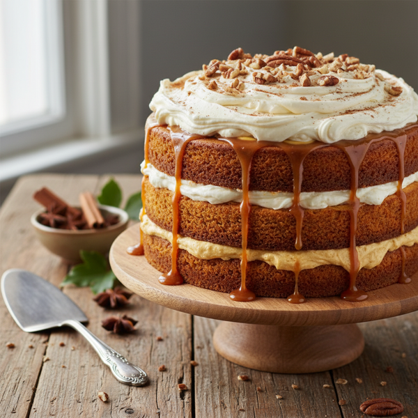 Cinnamon-Spiced Pumpkin Delight Cake recipe