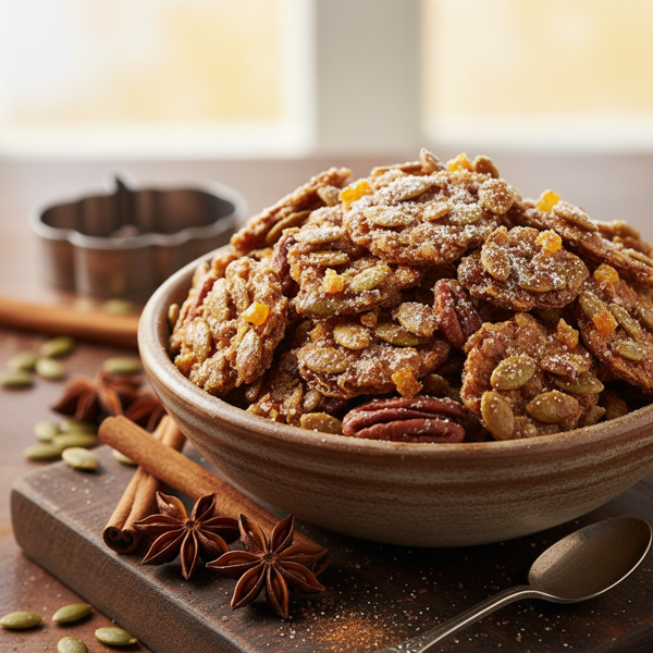 Cinnamon-Spiced Pumpkin Seed Crunch recipe