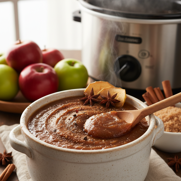 Cinnamon-Spiced Slow Cooker Apple Butter recipe