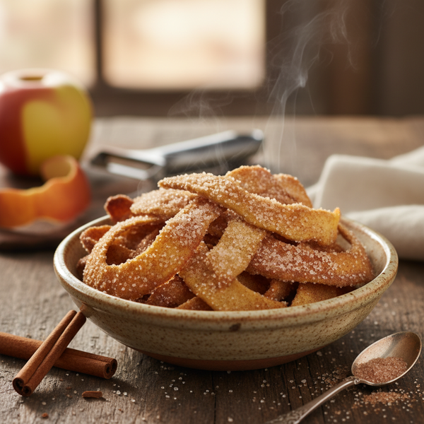 Cinnamon-Sugar Apple Peel Crunchies recipe