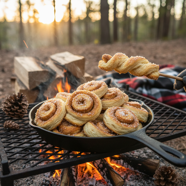 Cinnamon-Sugar Campfire Biscuit Twists recipe