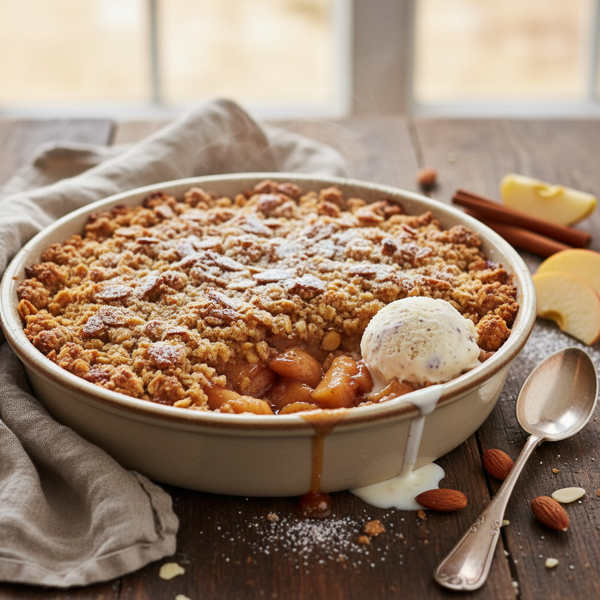 Cinnamon Almond Apple Crumble recipe
