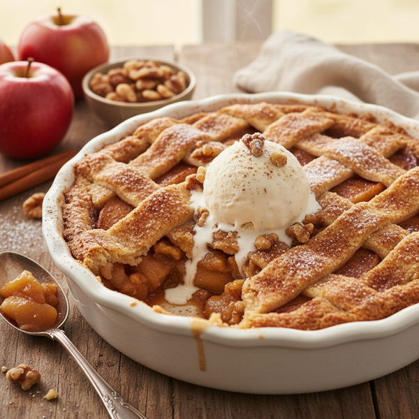 Cinnamon Apple-Walnut Delight Cobbler recipe