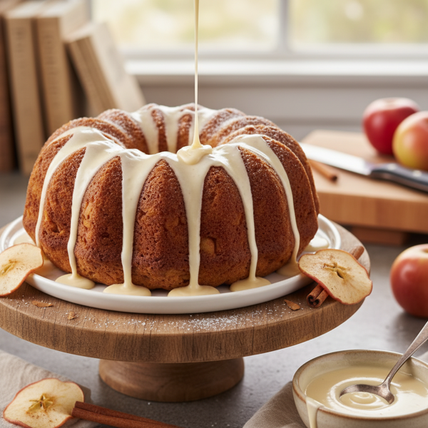 Cinnamon Apple Bundt Cake with Warm Glaze recipe