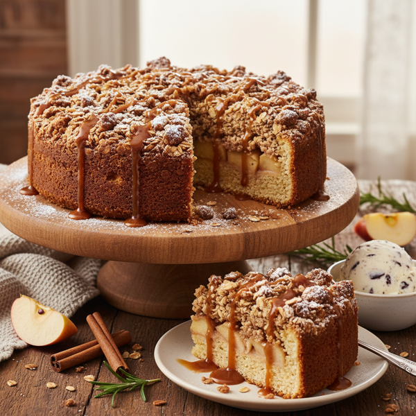 Cinnamon Apple Crumble Cake recipe