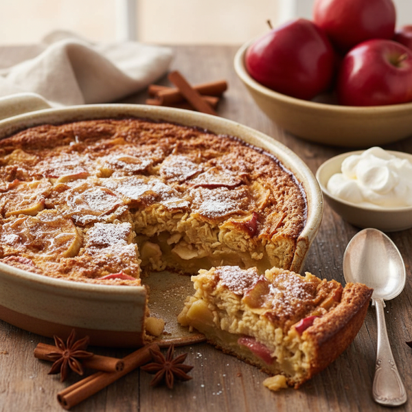 Cinnamon Apple Matzo Farfel Kugel recipe