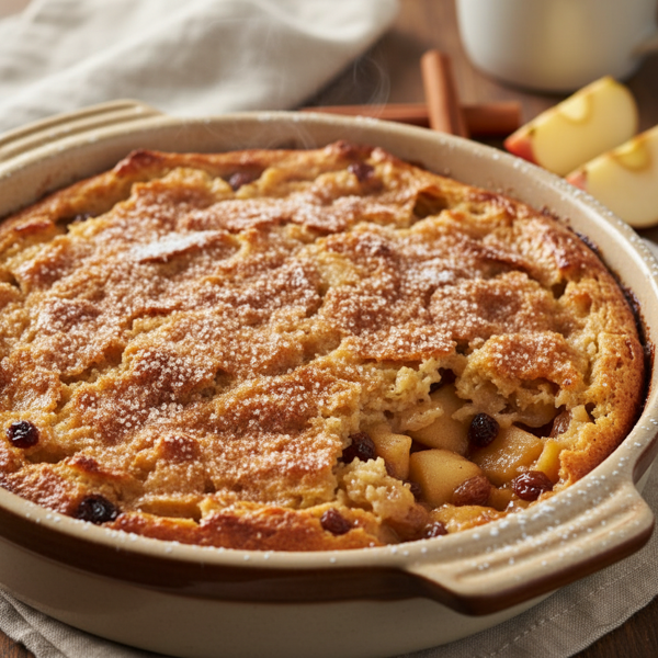 Cinnamon Apple Matzo Pudding recipe