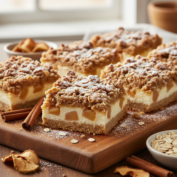 Cinnamon Apple Oat Cream Cheese Bars recipe