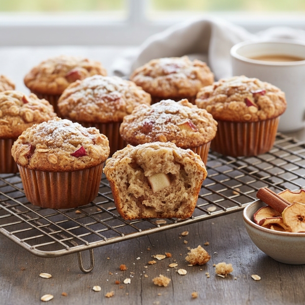Cinnamon Apple Oat Muffins recipe