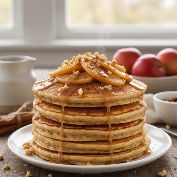 Cinnamon Apple Oatmeal Pancakes recipe