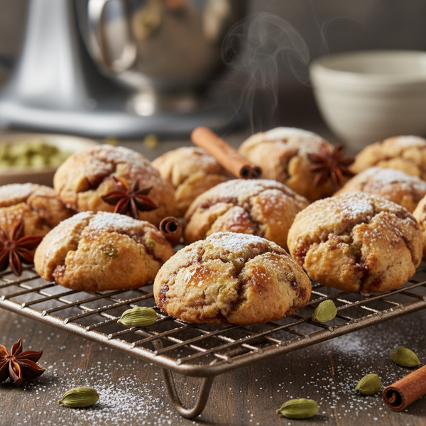 Cinnamon Cardamom Delight Biscuits recipe