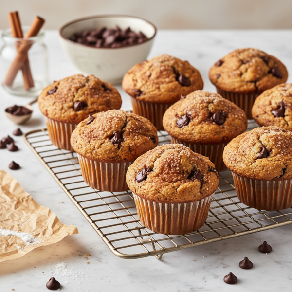 Cinnamon Chocolate Chip Muffins recipe