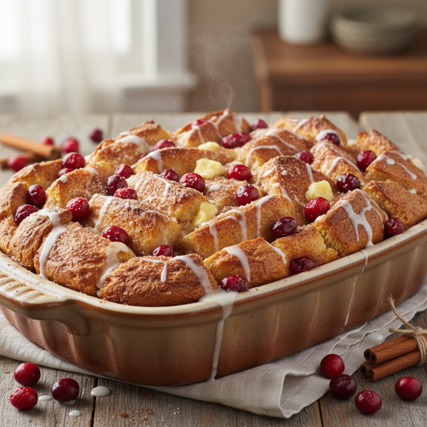 Cinnamon Cranberry Overnight Bake recipe