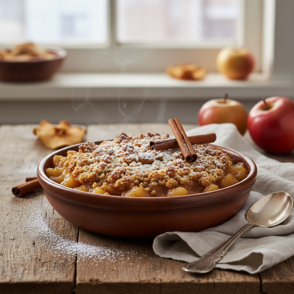 Cinnamon Crumble Baked Applesauce recipe