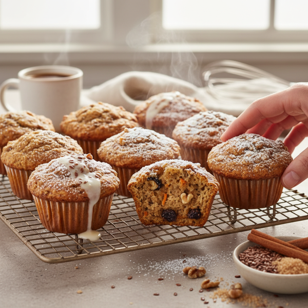 Cinnamon Flaxseed Power Muffins recipe